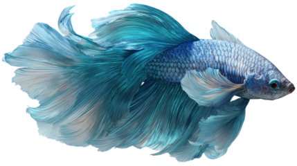 Beautiful blue betta fish
