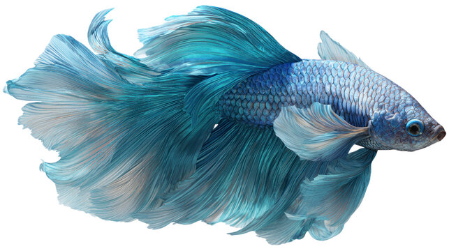 Beautiful blue betta fish