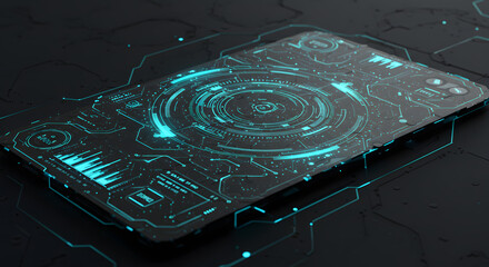 Futuristic Dark AI Technology Background