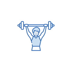 Weight Lifting icon design with white background stock illustration