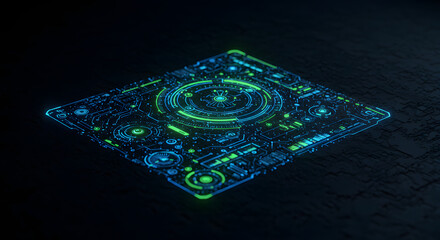 Futuristic Dark AI Technology Background