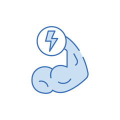 Muscles icon design with white background stock illustration