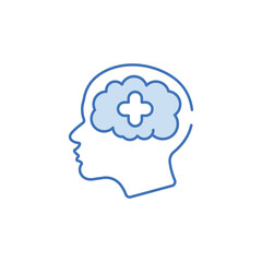 Positive Mind icon design with white background stock illustration