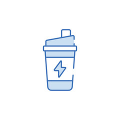 Protein Shake icon design with white background stock illustration