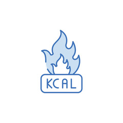 Burn Calories icon design with white background stock illustration