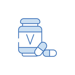 Vitamins icon design with white background stock illustration