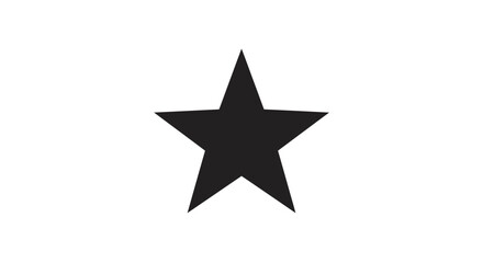 Fototapeta premium Simple Black Five-Pointed Star Shape with Sharp Edges and Symmetrical Design.
