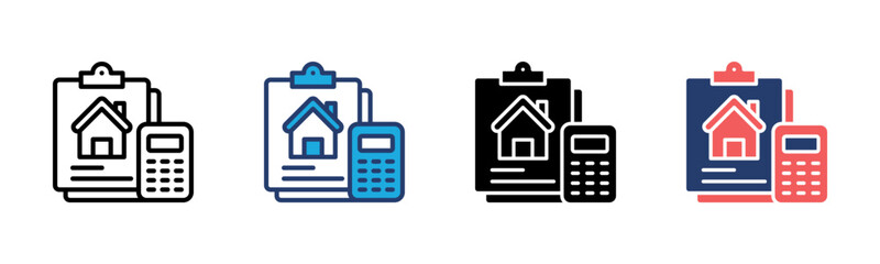 Finance icon sheet multiple style collection