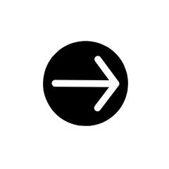 A single black arrow icon pointing to the right in a bold, minimal style for digital use