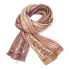 Fototapeta premium Happy Holiday Vibes with Warm Textures and Sequins