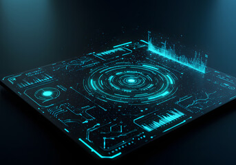 Futuristic Dark AI Technology Background