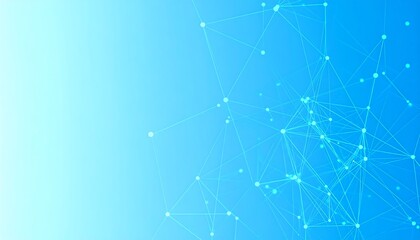 Abstract network design, light blue gradient background
