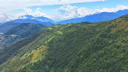 Scenery of Hehuan Mountain in central Taiwan, translation: high mountains in central Taiwan.
