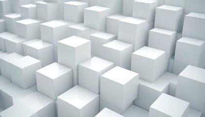 3d render of a monochrome background with extruding cubes
4