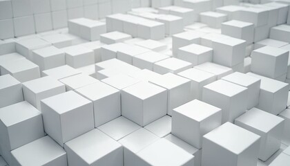 3d render of a monochrome background with extruding cubes
5