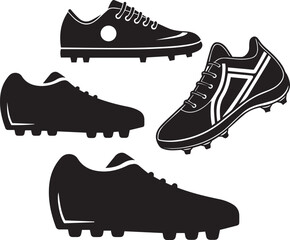  sports cleats silhouette vector illustrator
