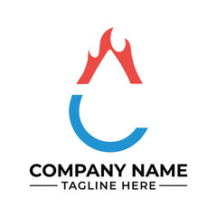 Modern Logo Design Featuring a Stylized Flame Above an Arc for a Dynamic and Energetic Company Brand