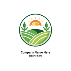 agriculture logo design vector 