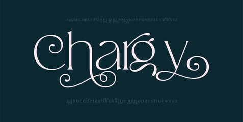 Chargy Modern minimal abstract alphabet fonts. Typography technology, electronic, movie, digital, music, future, logo creative font.