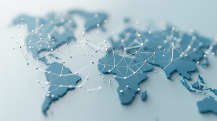 Global Network Development: Illustration of Interconnected Worldwide Networks Boosting International Development