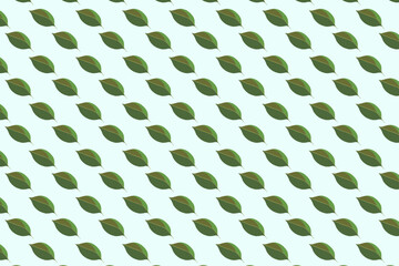 background with collection of fresh green leaves