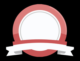 Red and White Round Banner Design