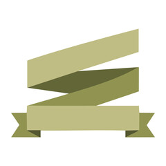 Stacked Green Ribbon Banner Elements