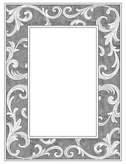 Royal floral pattern border and frame illustration	