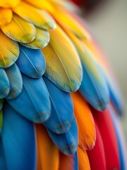 Fototapeta premium Vibrant Feathered Mosaic