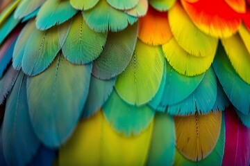 Fototapeta premium Vibrant Feathered Mosaic