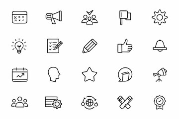 A minimal, effective single-line bundle representing ethical and successful work practices — perfect for e-learning platforms, productivity blogs, and leadership visuals