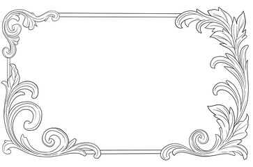 Royal floral pattern border and frame illustration	
