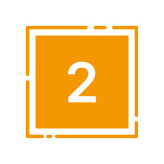 Colorful Square Number Label – [02] (Vivid Style)