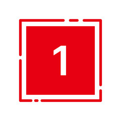 Colorful Square Number Label – [01] (Vivid Style)