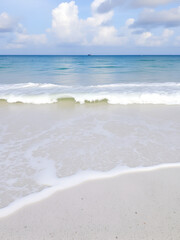 Low tide in the ocean near the coast of Zanzibar island, Tanzania
