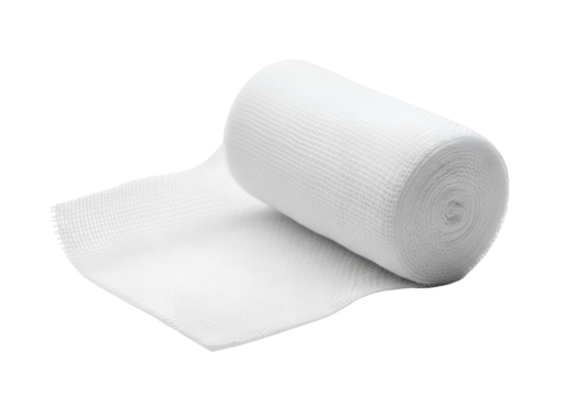 Rolled Bandage for Healthcare: A pristine, tightly rolled bandage, poised and ready to provide comfort and support in a moment of need. 
