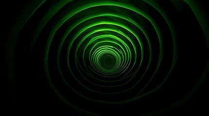 Lime Green Spiral 3D Optical Illusion with Light to Dark Gradients