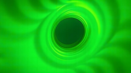 Lime Green Spiral 3D Optical Illusion with Light to Dark Gradients