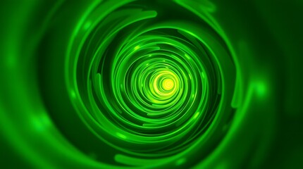 Lime Green Spiral 3D Optical Illusion with Light to Dark Gradients