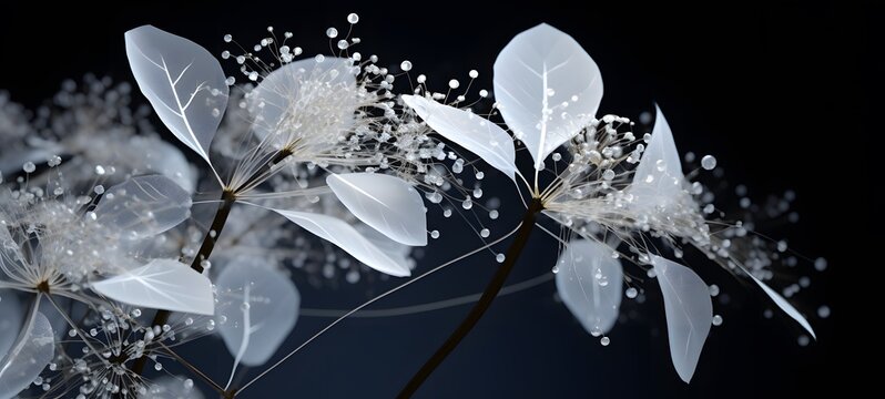 panicle hydrangea Wireframe, mozaic art, generative AI
