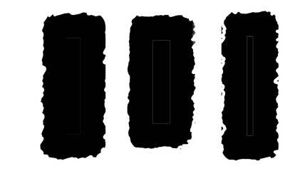 A set of Smooth black brush stroke cut out, perfect for edgy, textured compositions and modern creative designs.