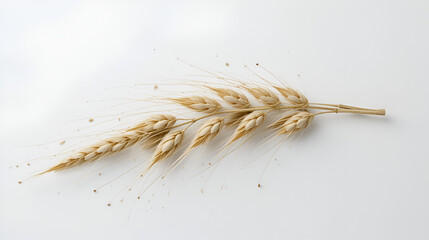 Oat plant isolated on white with clipping path