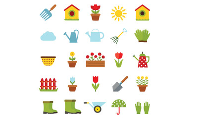 Gardening & Agriculture Icon Set