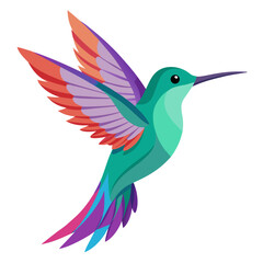 hummingbird with flower