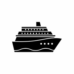 creative details cruise ship icon vector illustration	