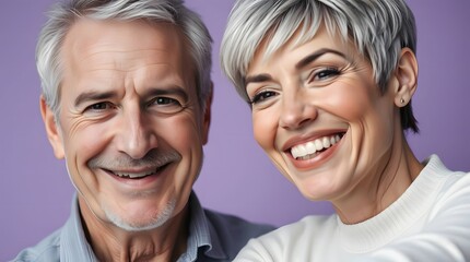Portrait of a Smiling Middle-Aged Couple