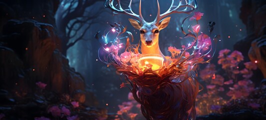 A storm fire , a small creature made of glass that is sitting in the palm of your hand, generative AI