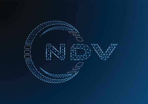 NDV low poly letter logo vector design. NDV lower poly logo design. Low poly logo.