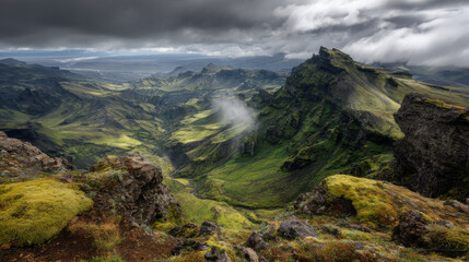 breathtaking view of icelands volcanic landscapes reveals raw beauty of nature