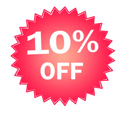 gradient color discount badge stock illustration on white background